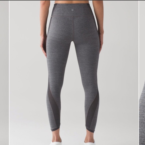 NWT Lululemon Featherlight Tight Heathered Black Grey Leggings 6 - Picture 2 of 9